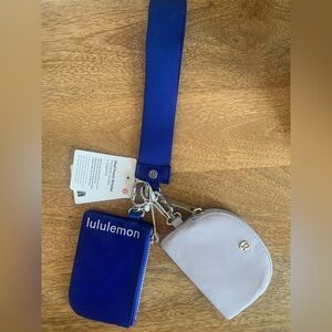 Lululemon athletica Blue and lavender Wristlet Set